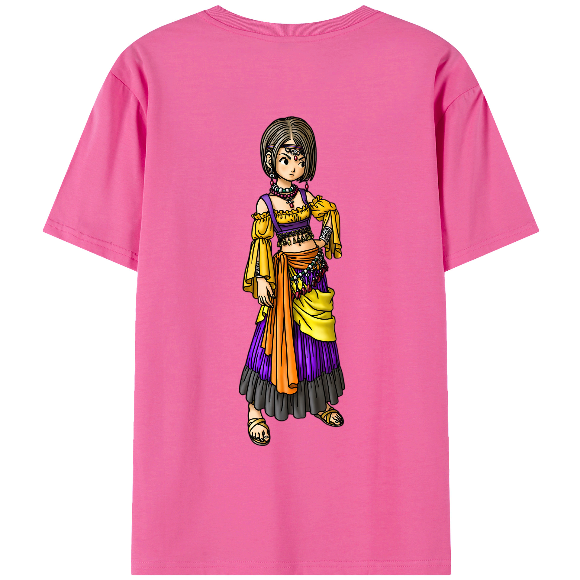 （画像用） ドラゴンクエスト Doragon Kuesuto Dragon Quest レディース半袖Tシャツ(バックプリント)